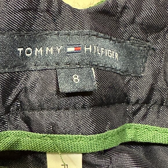 Green and Navy Tartan Plaid Lined Pants Size 8 - Picture 5 of 12